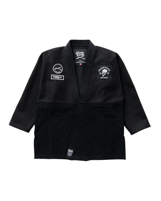 Cross Bone Kimono - Black