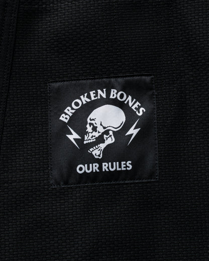 Cross Bone Kimono - Black