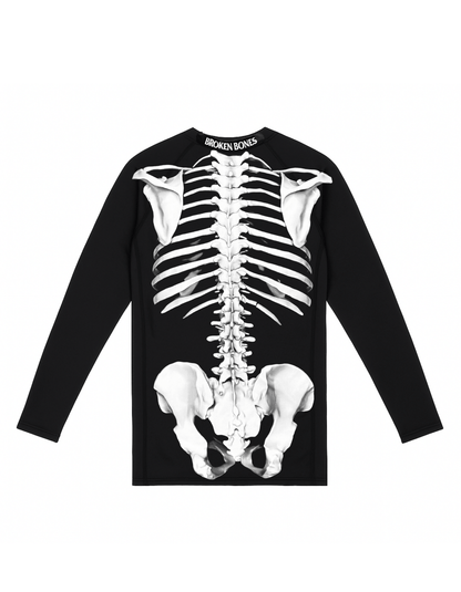 Skeleton Rash Guard L/S - Broken Bones Inc.
